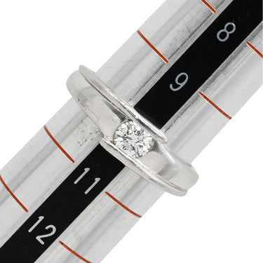 ノンブランド NON BRAND ダイヤリング プラチナシルバー Pt900 ダイヤモンド リング 指輪 1P 1粒 名前の刻印あり 10号