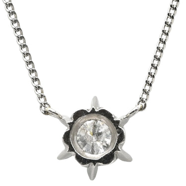 ノンブランド NON BRAND ダイヤペンダント プラチナシルバー Pt850 ダイヤモンド ネックレス 1P 1粒