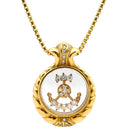 ノンブランド NON BRAND ダイヤペンダント イエローゴールド K18YG ダイヤモンド ネックレス 750 18K