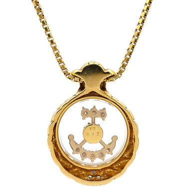 ノンブランド NON BRAND ダイヤペンダント イエローゴールド K18YG ダイヤモンド ネックレス 750 18K