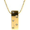 ノンブランド NON BRAND エメラルド ダイヤ イエローゴールド K18YG エメラルド ダイヤモンド ネックレス 750 18K ボールチェーン リバーシブル