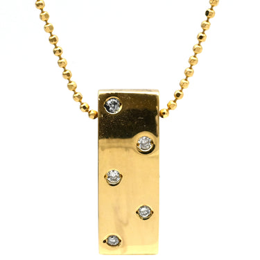 ノンブランド NON BRAND エメラルド ダイヤ イエローゴールド K18YG エメラルド ダイヤモンド ネックレス 750 18K ボールチェーン リバーシブル