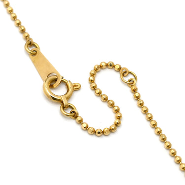 ノンブランド NON BRAND エメラルド ダイヤ イエローゴールド K18YG エメラルド ダイヤモンド ネックレス 750 18K ボールチェーン リバーシブル