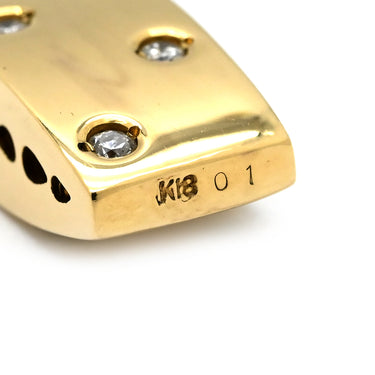 ノンブランド NON BRAND エメラルド ダイヤ イエローゴールド K18YG エメラルド ダイヤモンド ネックレス 750 18K ボールチェーン リバーシブル