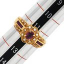 ノンブランド NON BRAND ルビー ダイヤ リング イエローゴールド K18YG ルビー ダイヤモンド リング 指輪 Au750 18K 18金 レッド 赤 ダイアモンド 12号