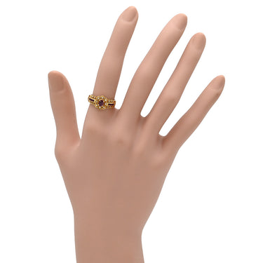 ノンブランド NON BRAND ルビー ダイヤ リング イエローゴールド K18YG ルビー ダイヤモンド リング 指輪 Au750 18K 18金 レッド 赤 ダイアモンド 12号