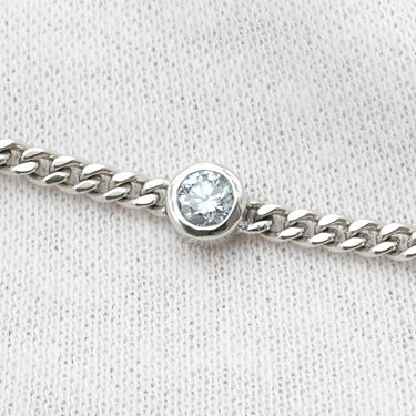 ノンブランド NON BRAND ホワイトゴールド×ピンクトルマリン K18WG ダイヤモンド ピンクトルマリン ブレスレット ダイヤブレスレット 750 ホワイトゴールド