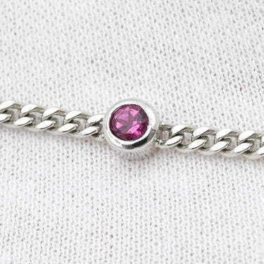 ノンブランド NON BRAND ホワイトゴールド×ピンクトルマリン K18WG ダイヤモンド ピンクトルマリン ブレスレット ダイヤブレスレット 750 ホワイトゴールド