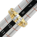 ノンブランド NON BRAND ダイヤ コンビリング イエローゴールドＸホワイトゴールド K18YG K18WG ダイヤモンド リング 指輪 バゲットダイヤ 9号