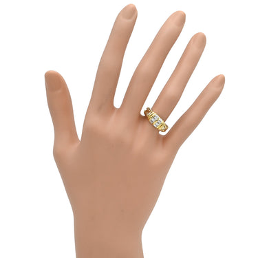 ノンブランド NON BRAND ダイヤ コンビリング イエローゴールドＸホワイトゴールド K18YG K18WG ダイヤモンド リング 指輪 バゲットダイヤ 9号