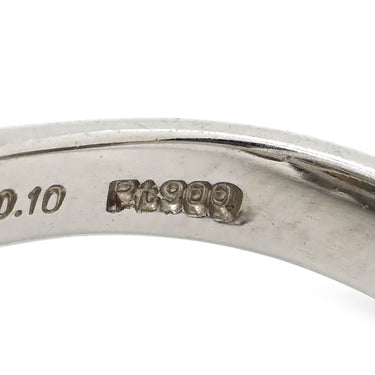 ノンブランド NON BRAND 白蝶パール ダイヤリング プラチナシルバー Pt900 パール ダイヤモンド リング 指輪 1粒 1P オーバル シルバー 10号