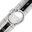 ノンブランド NON BRAND 白蝶パール ダイヤリング プラチナシルバー Pt900 パール ダイヤモンド リング 指輪 1粒 1P オーバル シルバー 10号