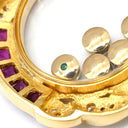 ノンブランド NON BRAND マルチカラー イエローゴールド×ルビーレッド K18YG ダイヤモンド ルビー 色石 ペンダントトップ