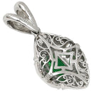 ノンブランド NON BRAND エメラルド プラチナシルバー Pt900 エメラルド ダイヤモンド ペンダントトップ 緑 グリーン ダイヤ ネックレストップ