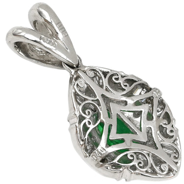 ノンブランド NON BRAND エメラルド プラチナシルバー Pt900 エメラルド ダイヤモンド ペンダントトップ 緑 グリーン ダイヤ ネックレストップ