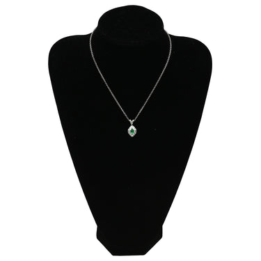 ノンブランド NON BRAND エメラルド プラチナシルバー Pt900 エメラルド ダイヤモンド ペンダントトップ 緑 グリーン ダイヤ ネックレストップ