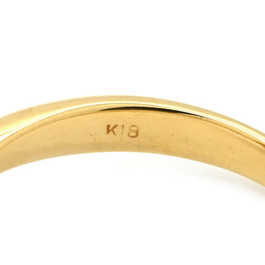 ノンブランド NON BRAND ブルーサファイア ダイヤリング イエローゴールド K18YG サファイア ダイヤモンド リング 指輪 18K 750 YG 10.5号