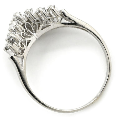 ノンブランド NON BRAND ダイヤリング プラチナシルバー Pt900 ダイヤモンド リング 指輪 V字 Vライン Pm900 8.5号