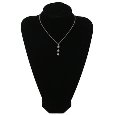 ノンブランド NON BRAND ブラウンダイヤ ホワイトゴールド K18WG ダイヤモンド ペンダントトップ フラワーモチーフ 3連 3石 ネックレストップ ドロップ