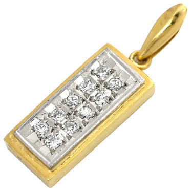 ノンブランド NON BRAND ダイヤ ペンダントトップ イエローゴールド K18YG Pt900 ダイヤモンド ペンダントトップ ペンダントヘッド 18K 18金 750