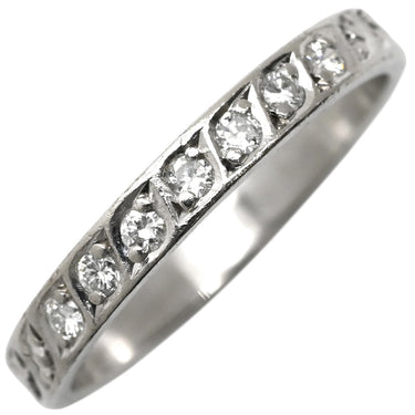 ノンブランド NON BRAND ダイヤリング プラチナシルバー Pt900 ダイヤモンド リング 指輪 7P 7粒 一文字 11号