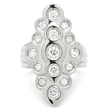 ノンブランド NON BRAND ダイヤリング プラチナシルバー Pt900 ダイヤモンド リング 指輪 13号