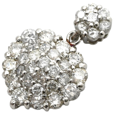 ノンブランド NON BRAND ハートモチーフ ダイヤモンド トップ プラチナシルバー Pt900 ダイヤモンド ペンダントトップ