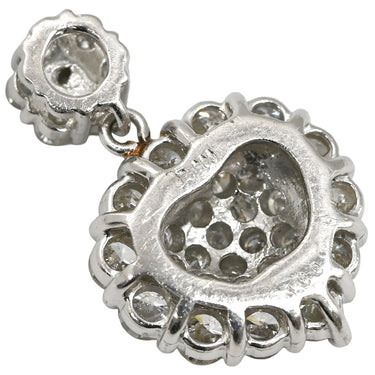 ノンブランド NON BRAND ハートモチーフ ダイヤモンド トップ プラチナシルバー Pt900 ダイヤモンド ペンダントトップ