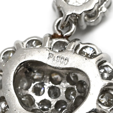 ノンブランド NON BRAND ハートモチーフ ダイヤモンド トップ プラチナシルバー Pt900 ダイヤモンド ペンダントトップ