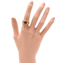 ノンブランド NON BRAND ルビー ダイヤリング イエローゴールド K18YG ルビー ダイヤモンド リング 指輪 レッド 赤 9号