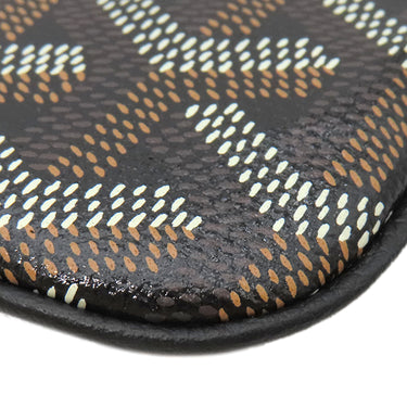 ゴヤール GOYARD セナ ブラック ゴヤールディンキャンバス ポーチ シルバー金具 黒 ヘリンボーン柄