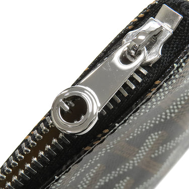 ゴヤール GOYARD セナ ブラック ゴヤールディンキャンバス ポーチ シルバー金具 黒 ヘリンボーン柄