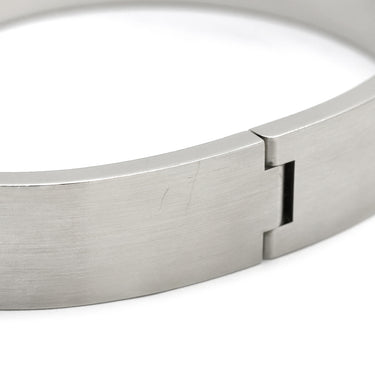 エルメス HERMES バングル ジェット ブラック×シルバー メタル エナメル ブレスレット H