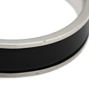 エルメス HERMES バングル ジェット ブラック×シルバー メタル エナメル ブレスレット H