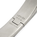 エルメス HERMES バングル ジェット ブラック×シルバー メタル エナメル ブレスレット H