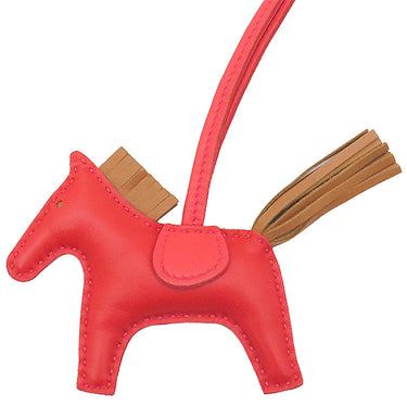 エルメス HERMES ロデオPM ルージュインディアン×ゴールド×ブーゲンビリア アニューミロ バッグチャーム 赤 茶