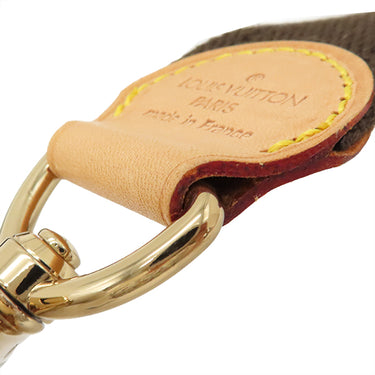 ルイヴィトン LOUIS VUITTON 139cm ブラウン コットン ショルダーストラップ ゴールド金具 茶