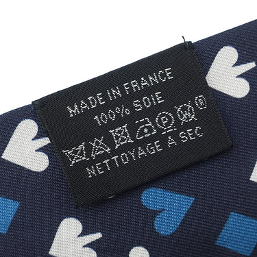 エルメス HERMES ツイリー マリン×ペトロール×ホワイト シルク スカーフ 【JEU DE CARTES/ジュー ドゥ カルト】