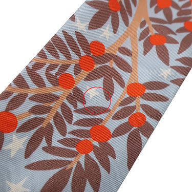 エルメス HERMES ツイリー シエル×ベージュローズ×ヴァーミリオン シルク スカーフ 【LE CHARME D'ORPHEE/オルフェウスの魅力に誘われて】