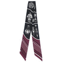 エルメス HERMES ツイリー プルーン×ブラック×ホワイト シルク スカーフ 【LES FLACONS BANDANA/香水瓶】