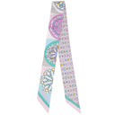 エルメス HERMES ツイリー ピンク×ターコイズ×マルチカラー シルク スカーフ 【L'EFFET KALEIDOSCOPE/カレイドスコープ エフェクト】