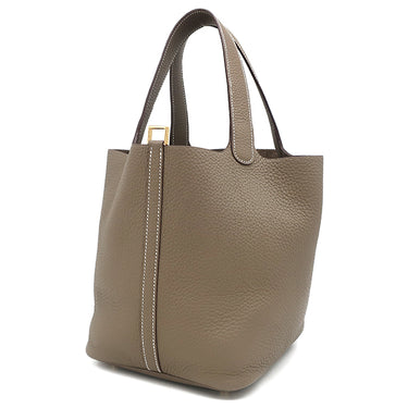 エルメス HERMES ピコタンロックMM エトゥープ トリヨンクレマンス ハンドバッグ ゴールド金具 新品 未使用 グレージュ