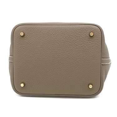 エルメス HERMES ピコタンロックMM エトゥープ トリヨンクレマンス ハンドバッグ ゴールド金具 新品 未使用 グレージュ