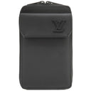 ルイヴィトン LOUIS VUITTON LV アエログラム フォンポーチ M57089 ブラック グレインレザー ショルダーバッグ マットブラック金具 黒 ポシェット 斜め掛け