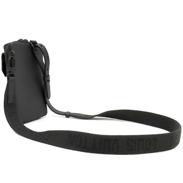 ルイヴィトン LOUIS VUITTON LV アエログラム フォンポーチ M57089 ブラック グレインレザー ショルダーバッグ マットブラック金具 黒 ポシェット 斜め掛け