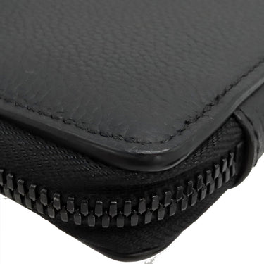 ルイヴィトン LOUIS VUITTON LV アエログラム フォンポーチ M57089 ブラック グレインレザー ショルダーバッグ マットブラック金具 黒 ポシェット 斜め掛け