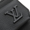 ルイヴィトン LOUIS VUITTON LV アエログラム フォンポーチ M57089 ブラック グレインレザー ショルダーバッグ マットブラック金具 黒 ポシェット 斜め掛け