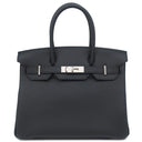 エルメス HERMES バーキン30 ブラック トゴ ハンドバッグ マットシルバー金具 黒