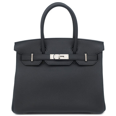 エルメス HERMES バーキン30 ブラック トゴ ハンドバッグ マットシルバー金具 黒