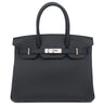 エルメス HERMES バーキン30 ブラック トゴ ハンドバッグ マットシルバー金具 黒